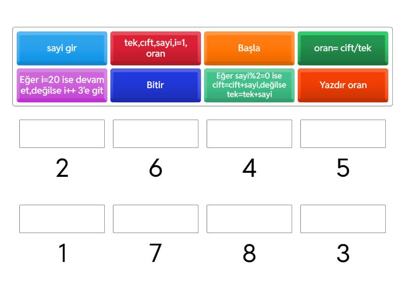 ALGORİTMA 12 - Match up