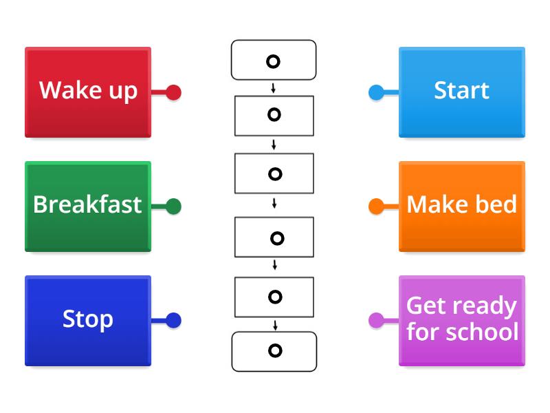 Daily Routine - Labelled diagram