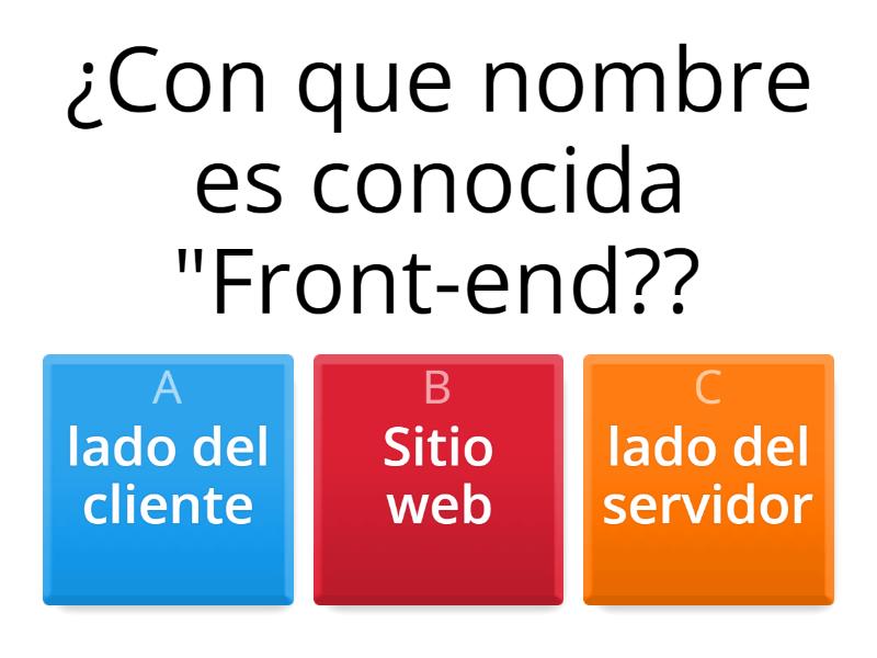 FRONT-END Y BACK-END - Quiz