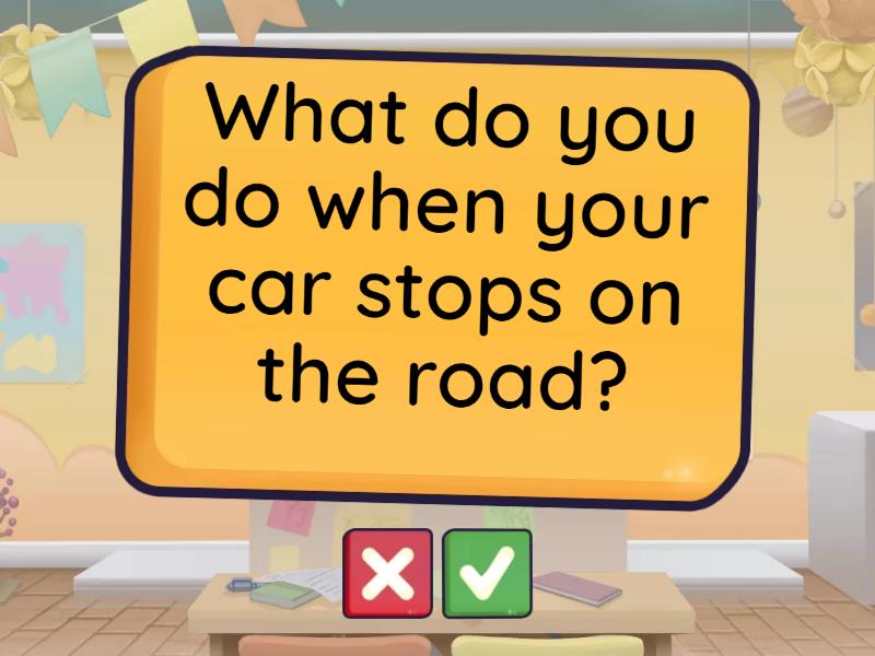 Car garage speaking flash cards