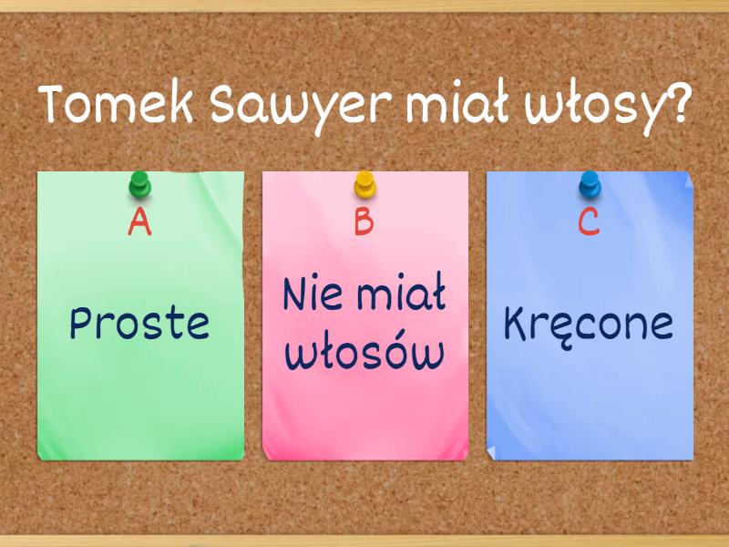Tomek Sawyer Test Z Lektury Test z lektury "Przygody Tomek Sawyera - Quiz