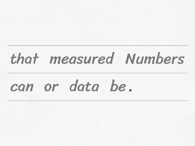 Quantitative data definition unjumble