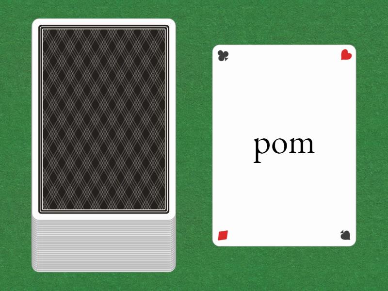 Short vowels speaking cards