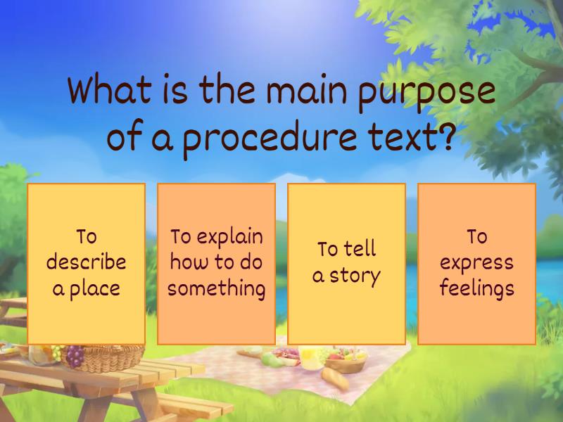 Procedure Text - Quiz