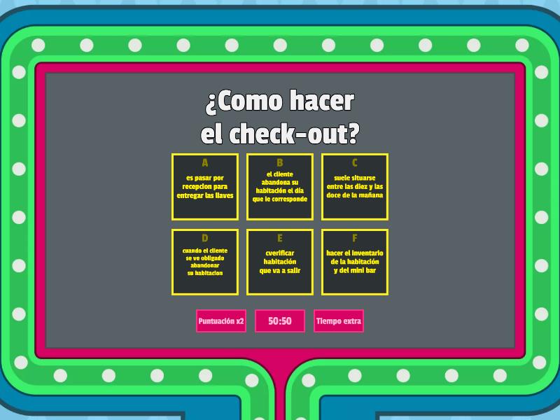 Check-out - Gameshow quiz