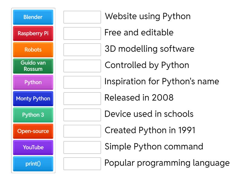 Python Programming Basics - Match up