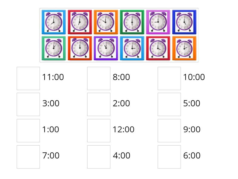Sprawdzian Z Języka Angielskiego Klasa 4 Zegary Zegary - Match up