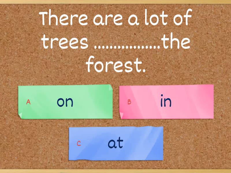 Preposition Quiz