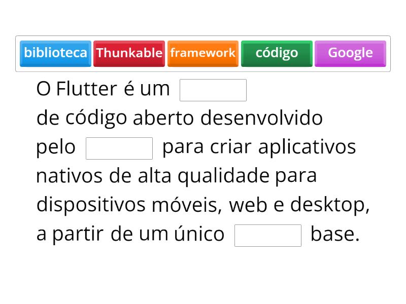 Flutter - Complete the sentence