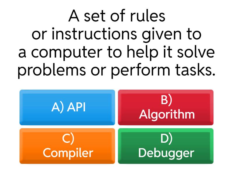 CLASS 3 ( programming software) glossary - Quiz