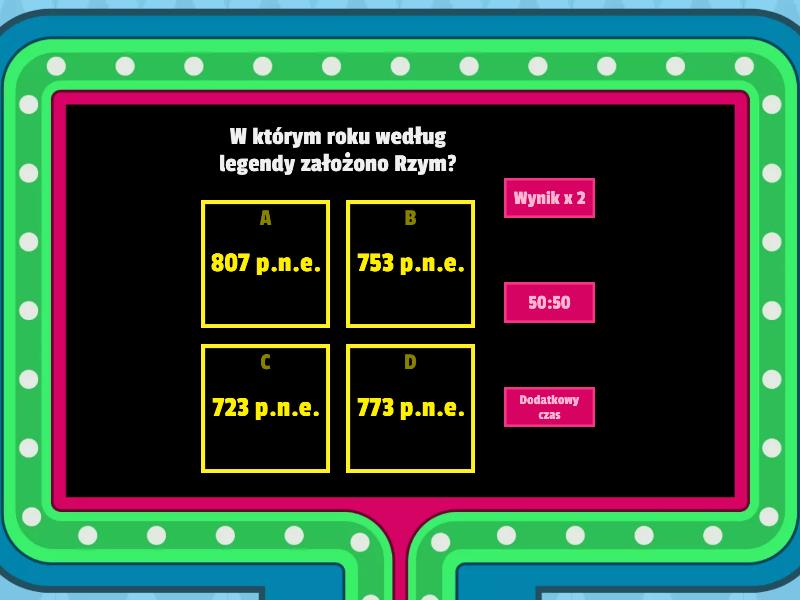 Quiz Starozytny Rzym Klasa 5 Starożytny Rzym klasa 5 - Gameshow quiz