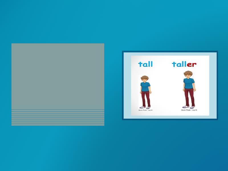 Comparative speaking cards
