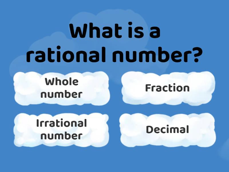 Rational numbers cuestionario