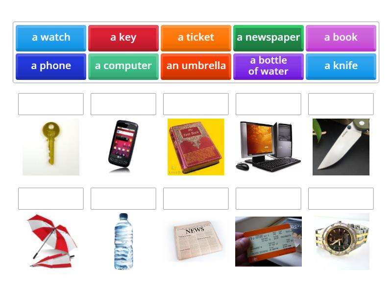 B ONE 2B Common objects - Match up