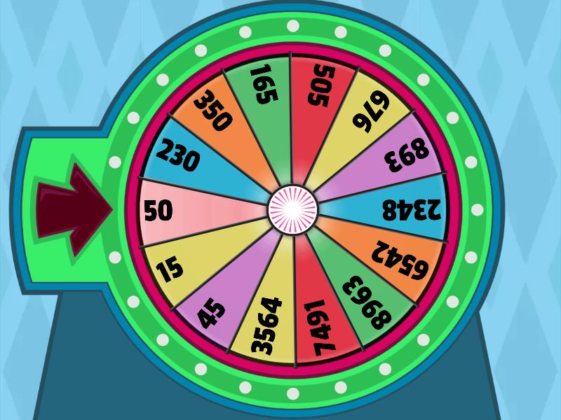 Big numbers spin the wheel