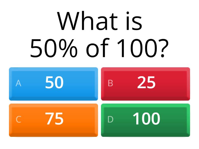 Year 6 percentages quiz
