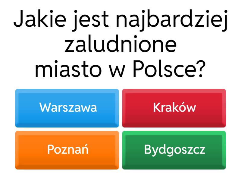 Test Ludnosc I Urbanizacja W Polsce Klasa 7 GEOGRAFIA 7 KLASA - Ludność i Urbanizacja w Polsce - Test