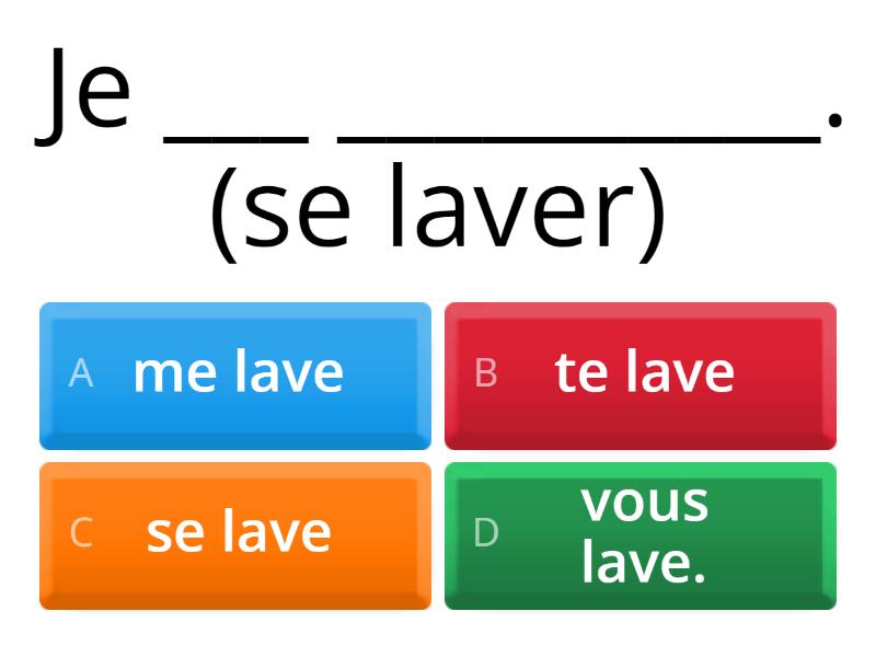 Les verbes pronominaux - Quiz