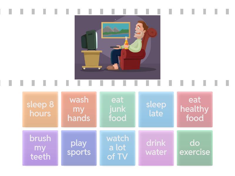 Healthy and unhealthy habits find the match