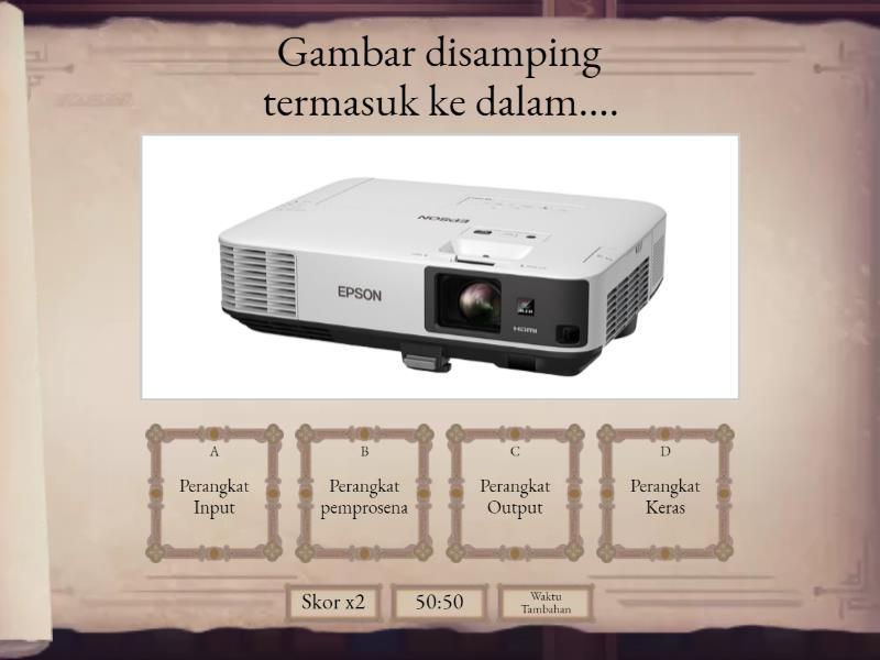 Perangkat Input dan Output Beserta Funsi dan Contohnya - Gameshow quiz