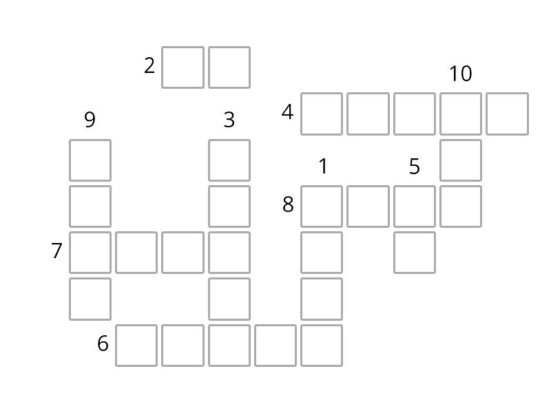 Open Closed and Silent e words Crossword