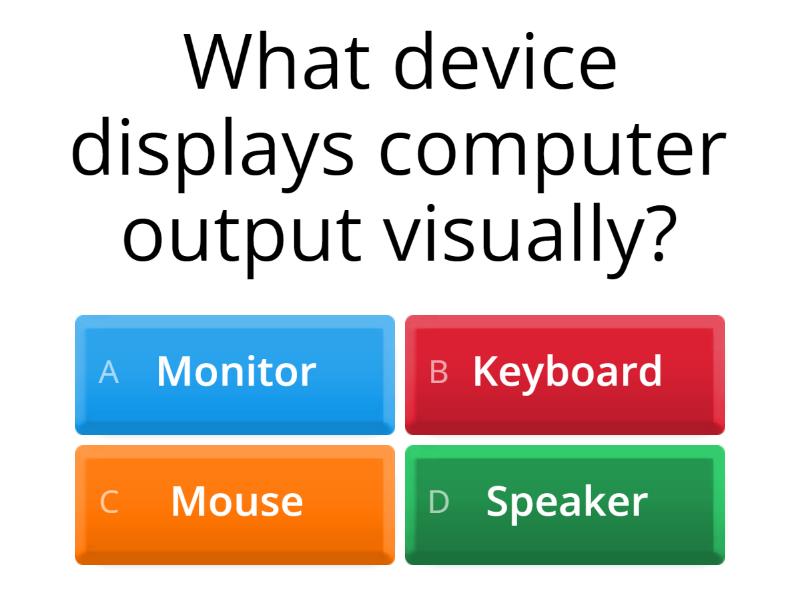 Input and Output Devices - Quiz