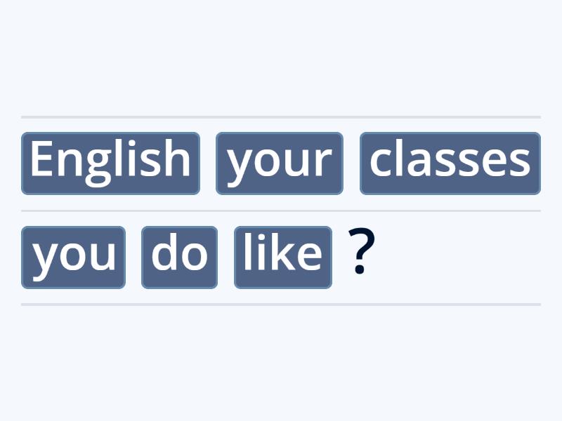 Present simple questions - Unjumble