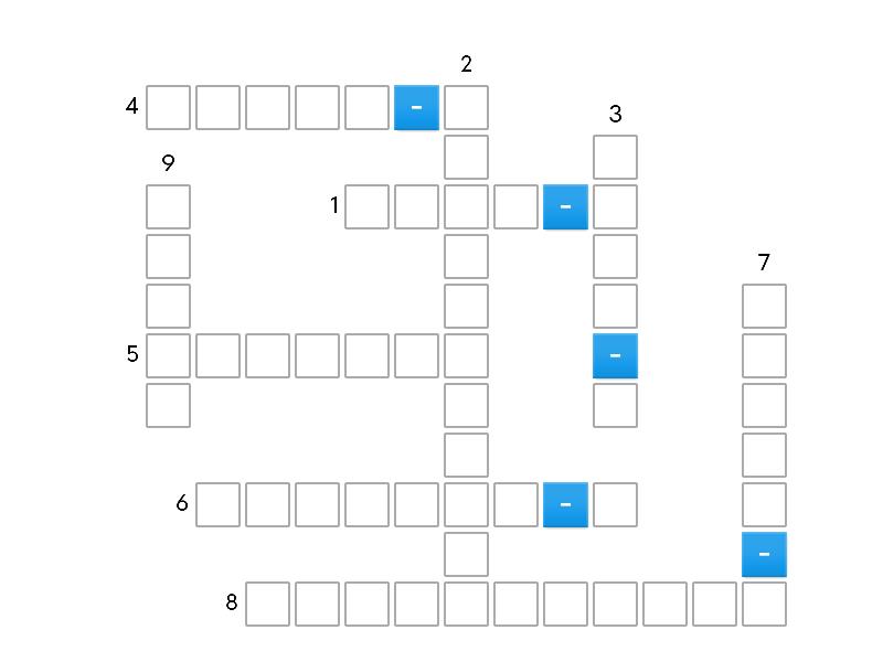 Physical description Verb to be Crossword