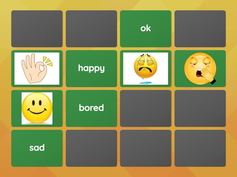 Feelings memory matching pairs