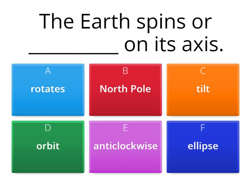 Santi - The Earth Orbits the Sun - 5th grade - science - Quiz