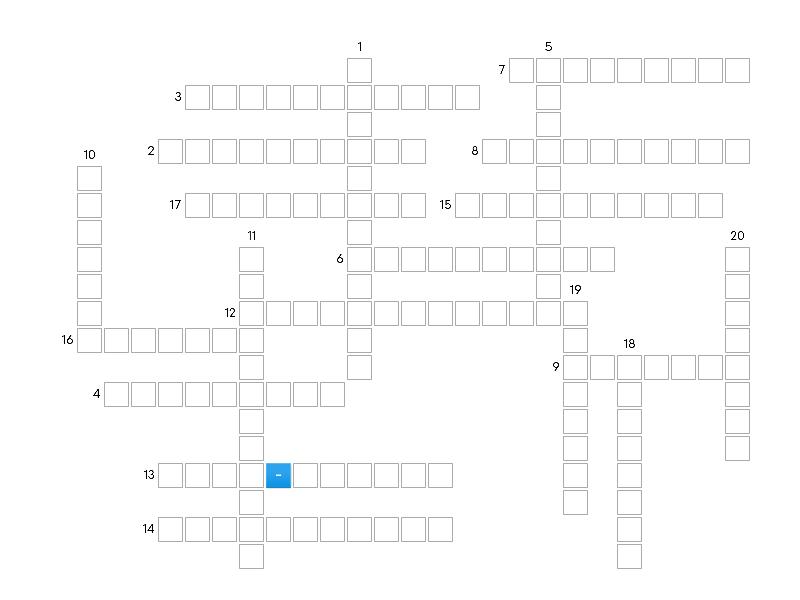 High Note 3 Unit 7C, 7D Vocabulary - Crossword