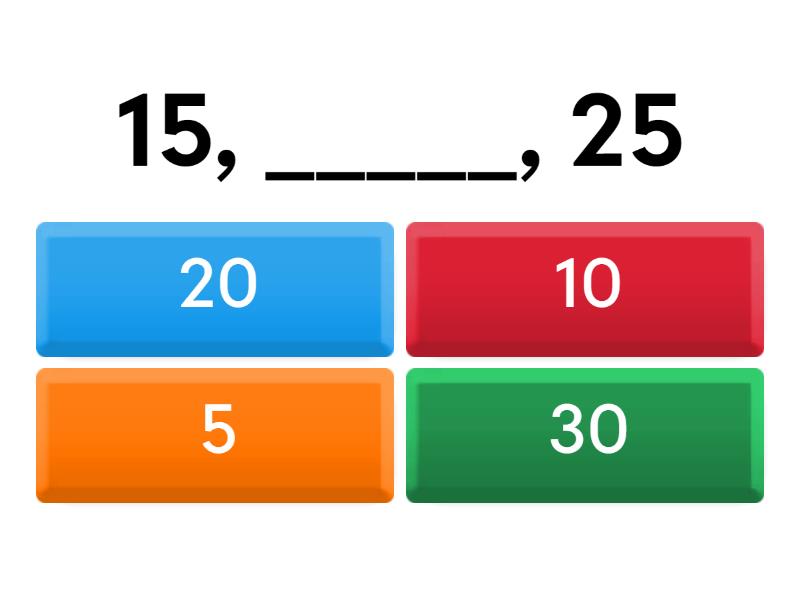 Skip counting quiz