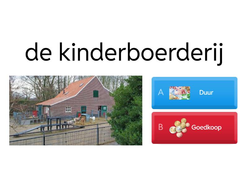 Duur En Goedkoop - Activiteiten Met Kinderen - Quiz