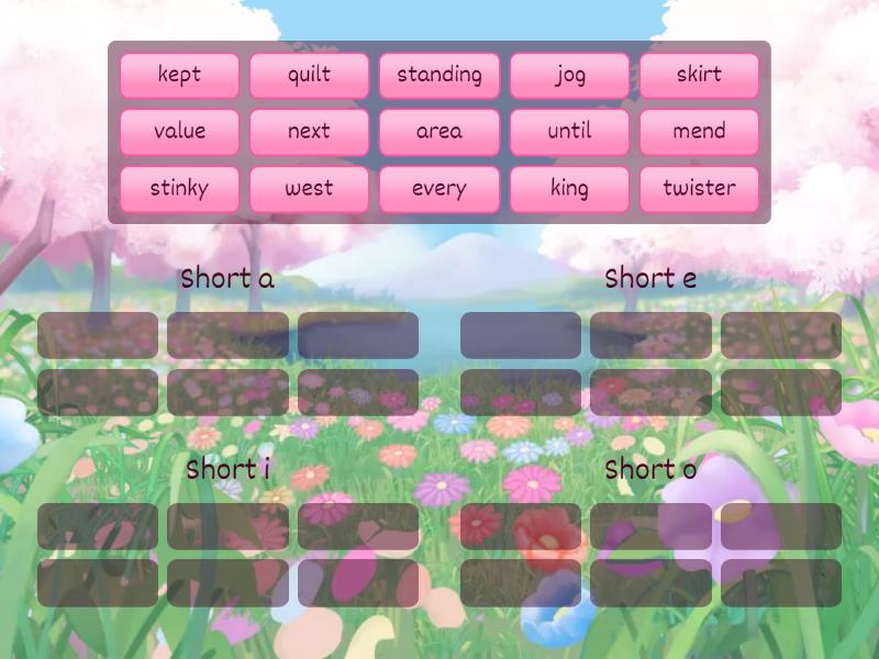 Short vowels group sort