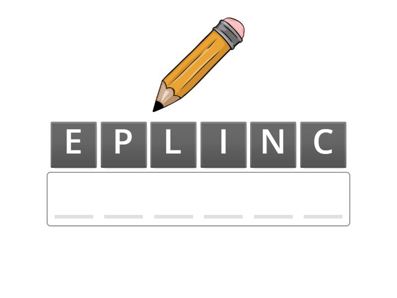 School objects anagram