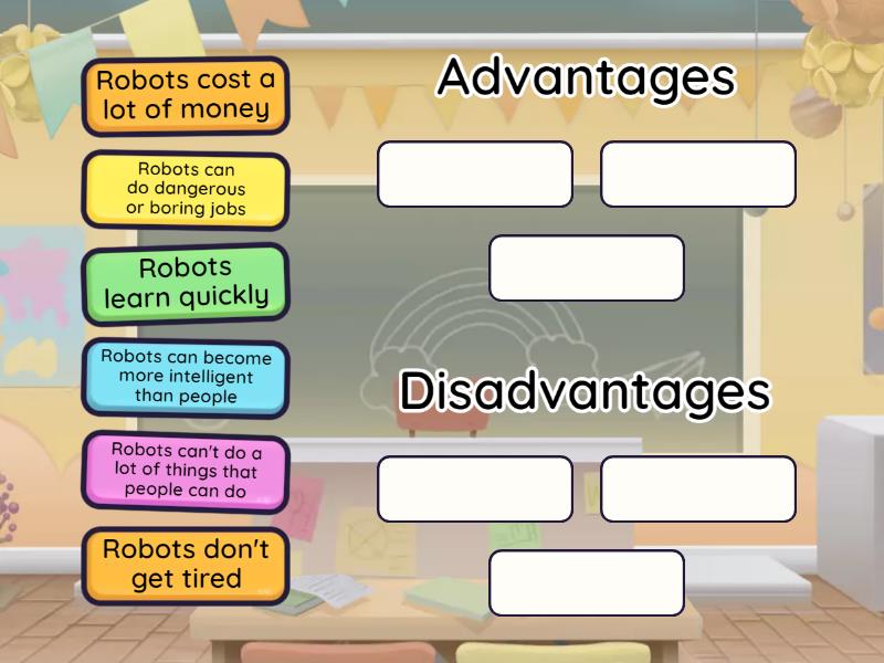 Robots: Advantages and disadvantages - Group sort
