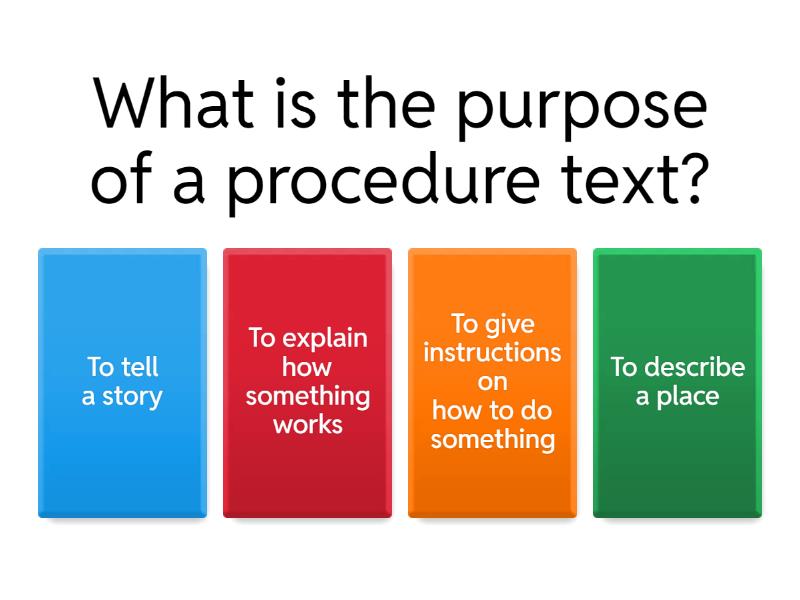 procedure text - Quiz
