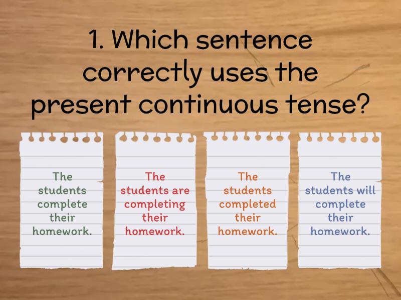 Present Continuous Test Klasa 5 Present continuous - Quiz