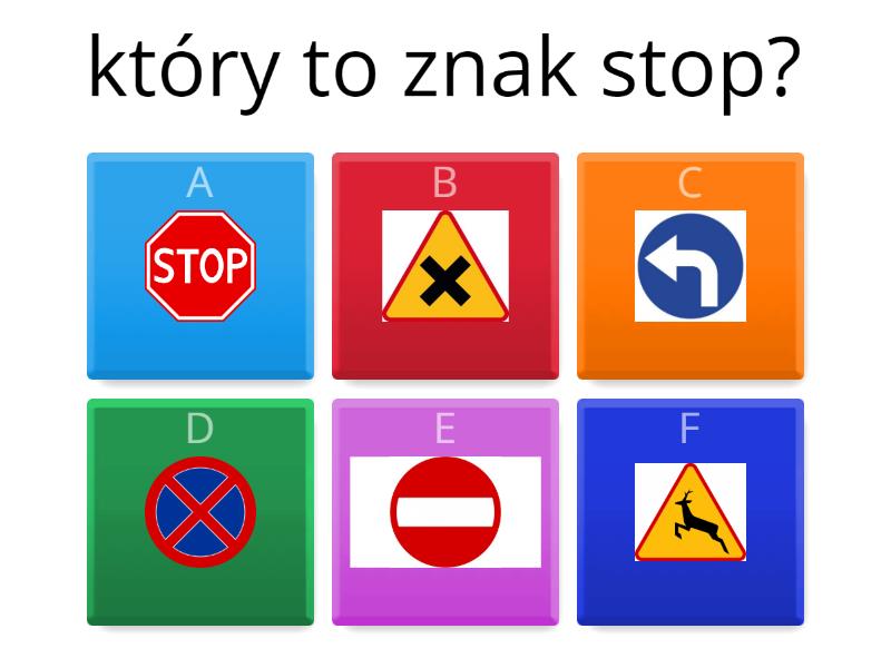 Quiz Znaki Drogowe Klasa 4 Znaki drogowe - Quiz