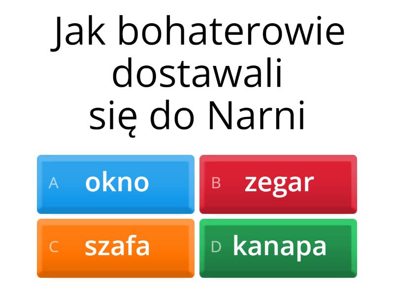 Opowieści Z Narni Test Z Odpowiedziami quiz o "Opowieści w Narni Lew, Czarownica i stara szafa" - Test