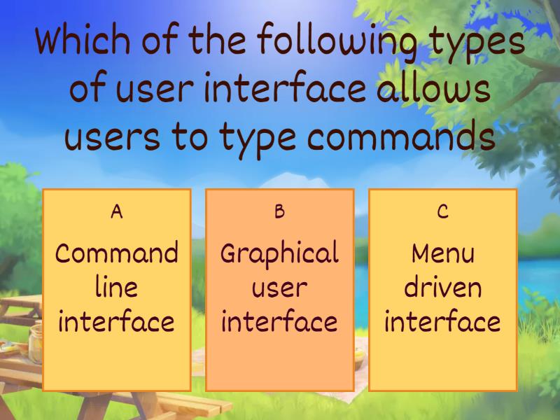 Types of User Interface - Quiz