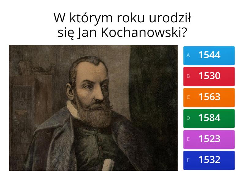 Napisz Notatkę O Janie Kochanowskim Quiz o Janie Kochanowskim - Test