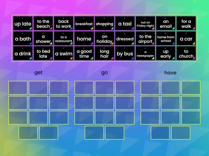7C - have, go, get - Group sort