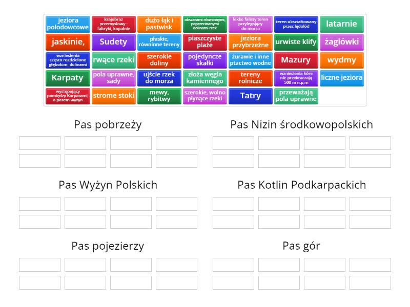 Test Krajobraz Polski Klasa 5 Krajobraz Polski kl 5 - Group sort