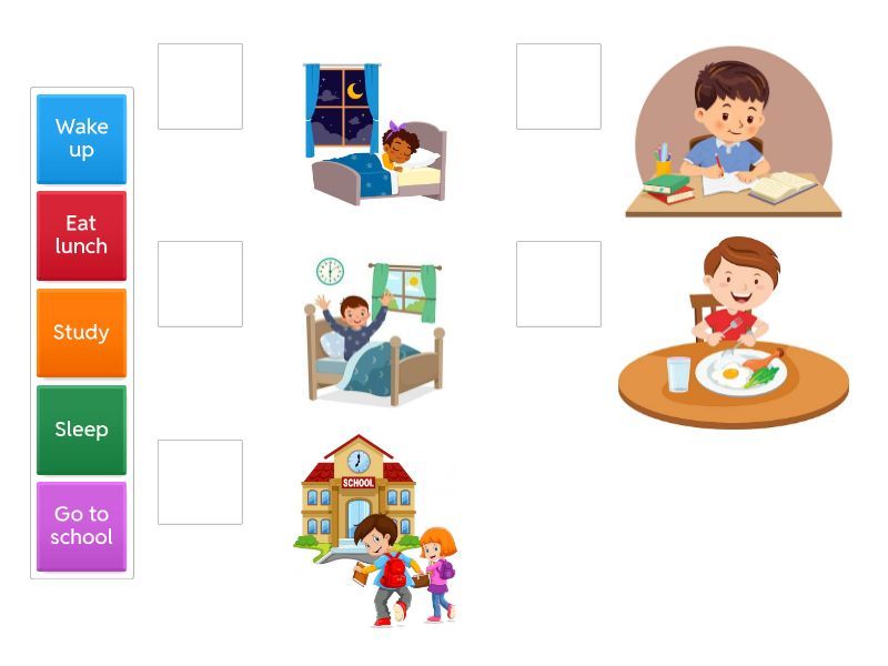 games daily routines - Match up