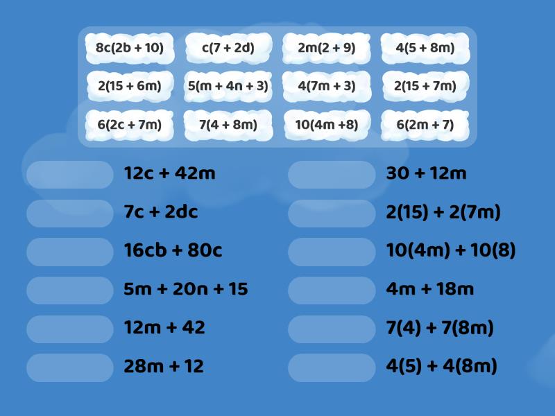 Distributive Property - Spájačka